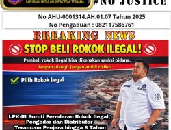 LPK-RI Soroti Peredaran Rokok Ilegal, Pengedar dan Distributor Terancam Penjara hingga 8 Tahun