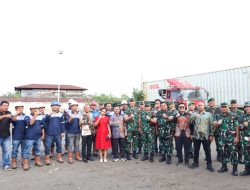 Pangdam I/BB Tinjau Proses Pemindahan 8 Unit Jembatan Modular Type 3-1 di Titi Papan Medan