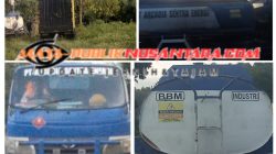 Dugaan Distribusi Solar Ilegal Kembali Mencuat Sebuah Mobil Tangki Biru Putih