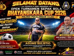 Agung Sulistio Hadiri Open Turnamen Sepak Bola Bhayangkara Cup Polres Pekalongan 2026, Masyarakat Apresiasi Kepemimpinan AKBP Rachmad C. Yusuf