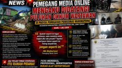 Diduga Diintimidasi Puluhan Oknum Wartawan di Lokasi Proyek Puskesmas Warungpring, Pemegang Media Minta Penegakan Hukum