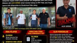 Dua Warga Korban Aldo Serena Resmi Lapor Dugaan Penipuan Investasi Bodong ke Polda Jateng