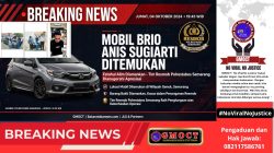 Mobil Brio Milik Anis Sugiarti Ditemukan, Fatahul Alim Diamankan — Tim Resmob Polrestabes Semarang Dianugerahi Apresiasi