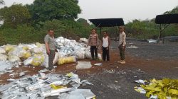 Polsek Rumpin Tindak Lanjuti Aduan 110 Terkait Pembakaran Bungkus Permen dan Obat untuk Mengambil Aluminium Foil