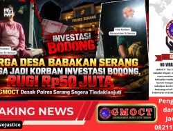 Warga Desa Bandung Serang Jadi Korban Dugaan Penipuan Investasi Bodong Rugi Rp50 Juta, Pelaku Setiap Ditagih Memegang Sajam, GMOCT Desak Polres Segera Tindak